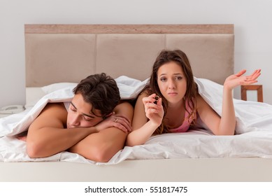 Family Conflict Wife Husband Bed Stock Photo (Edit Now) 565723 pic