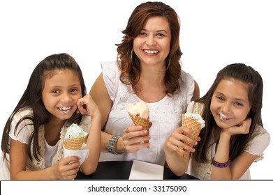 Family Eating Ice Cream