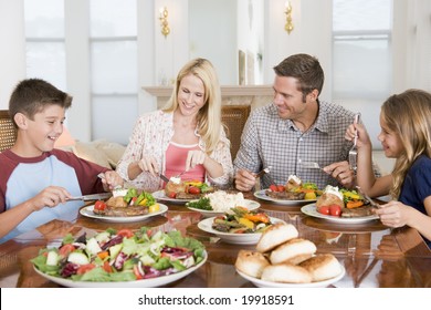 Family Enjoying Meal,mealtime Together