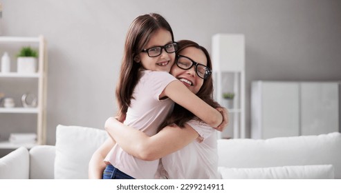 Family Eyeglasses. Happy Mother And Child Wearing Glasses - Shutterstock ID 2299214911