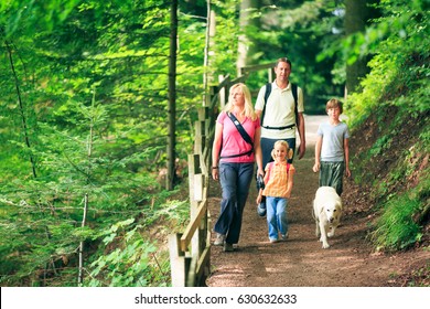 Family Of Four Hiking