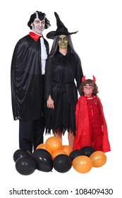 Family In Halloween Costume