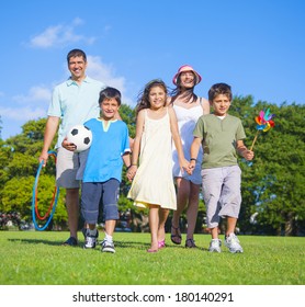 Family Having Fun in a Park