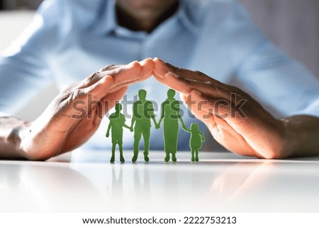 Family Healthcare Coverage. Medical Insurance. People Hands