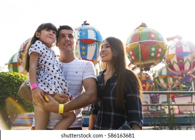 Family Holiday Vacation Amusement Park Togetherness