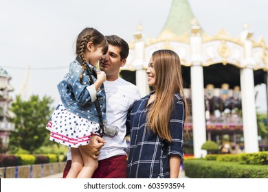 Family Holiday Vacation Amusement Park Togetherness