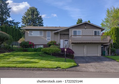 Family home and garden in Gresham Oregon surrounded in Spring colors.