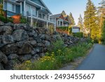 Family homes in a neighborhood Nanaimo BC Canada.