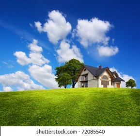 Family House On A Green Hill