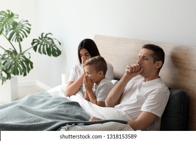 Family Ill With Flu At Home