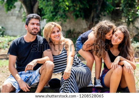 Similar – Group of people having fun in a summer day