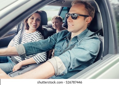 Family into the car