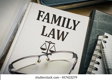 Family Law Book. Legislation And Justice Concept.