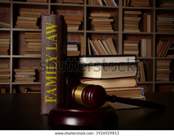 Family law in the library\
and gavel.