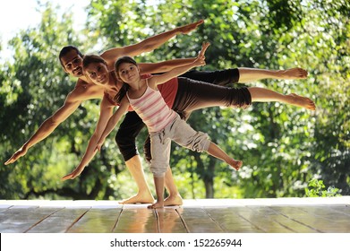 Family Meditation In Yoga Club