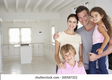 Family in new home
