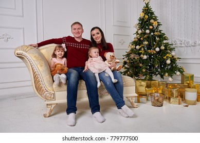 Family New Year Photoshoot In Studio