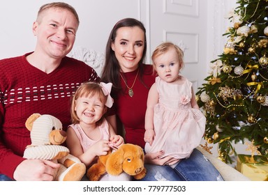 Family New Year Photoshoot In Studio