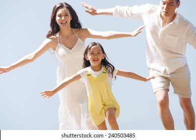 Family On Beach