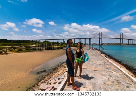 Family on the beach in Natal - Brazil
