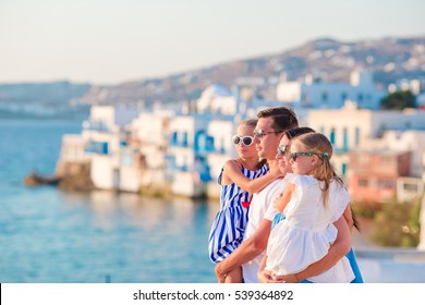 Family On Vacation In Europe.