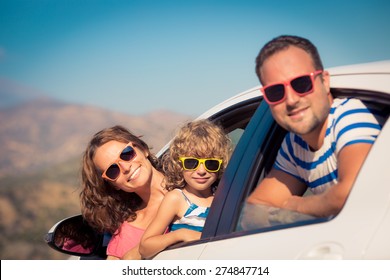 Family on vacation. Summer holiday and car travel concept