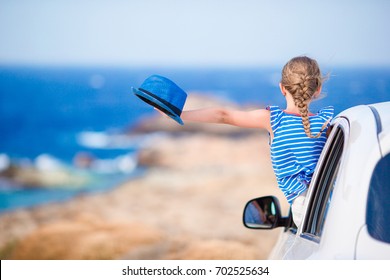 Family On Vacation. Summer Holiday And Car Travel Concept