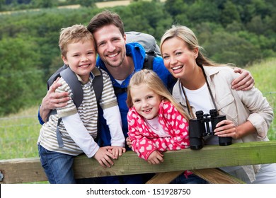 Family On Walk In Countryside