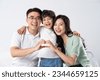 family asian white background