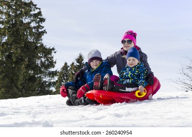 Family On Winter Break, Posing.