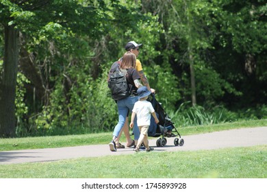 A Family Out For A Walk At French Park, Plymouth, MN. 5/31/20