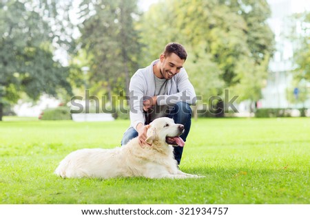 Similar – Image, Stock Photo Dog lying on the ground with sticks