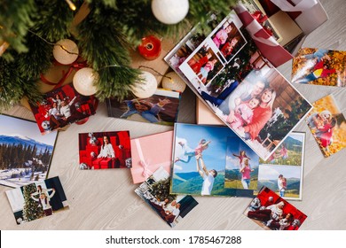 Family Photo Album Near The Christmas Tree
