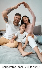 Family Photo Session Of Beautiful Family Of Dad, Mom And Son