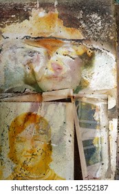 Family Photographs Damaged By The Flood Waters Of Hurricane Katrina