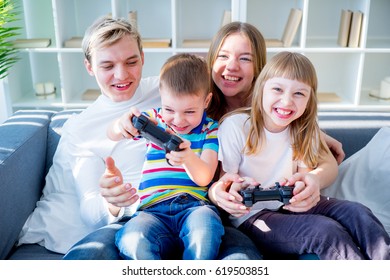 Family Playing Video Games