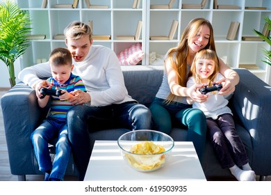 Family Playing Video Games