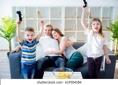 Family Playing Xbox