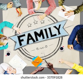 Family Relationship Parenting Generation Concept