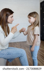 Family Relationships. Discipline, Yelling, Spanking Concept.