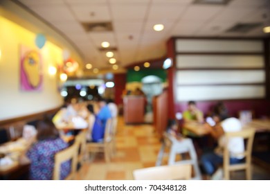 Family Restaurant Background In Blur