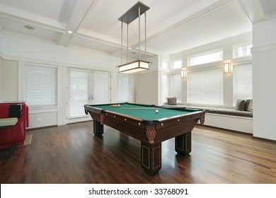 Family Room With Pool Table