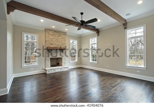 Family Room Wood Ceiling Beams Stock Photo Edit Now 41904076