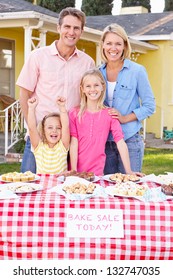 Family Running Charity Bake Sale