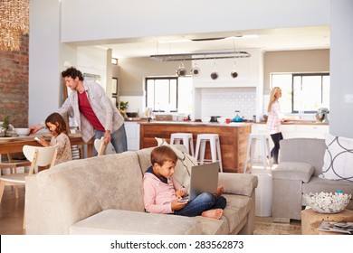 Family Spending Time Together At Home