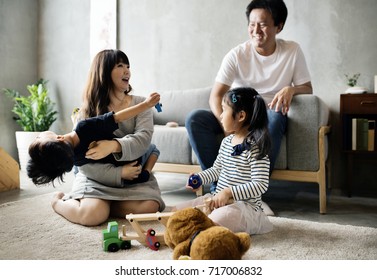 Family Spending Time Together At Home