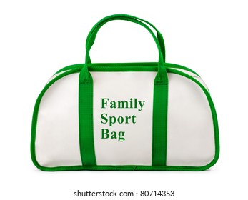 Family Sport Bag Isolated On White Background