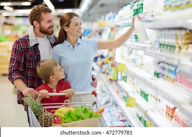 Family In Supermarket