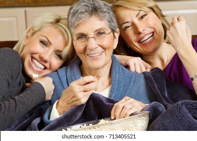 Family Of Three Generation Of Women.