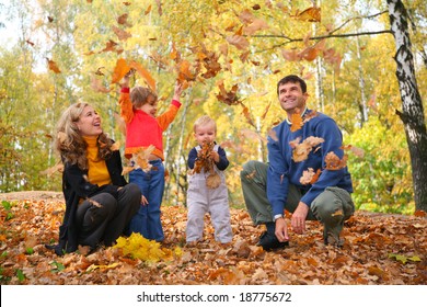 Family Throw Autumnal Leaves